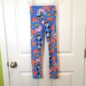 LuLaRoe Mickey Mouse Pop Art Leggings Kids Size L/XL